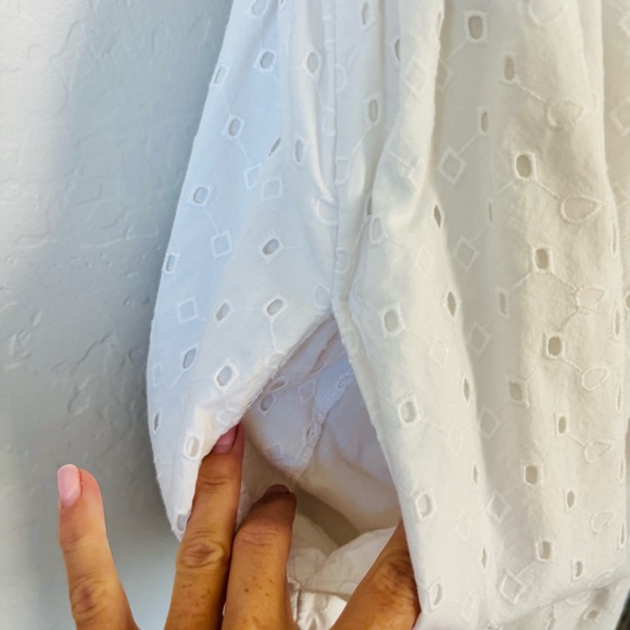 A New Day Eyelet White Tea Length‎ Midi Dress - Picture 6 of 11